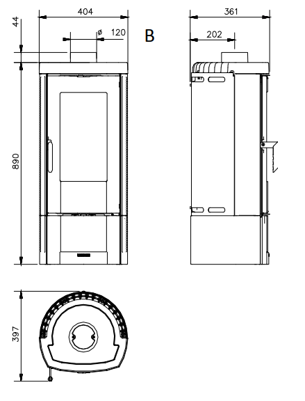 Poêle à bois Candy 4.0 6.2kW – Image 2