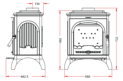Poêle à bois Séville 2 7kW Anthracite – INVICTA – Image 2