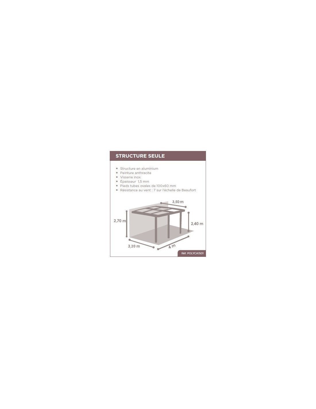 Couverture polycarbonate coulissante pour pergola Azura (sans structure) – Image 6