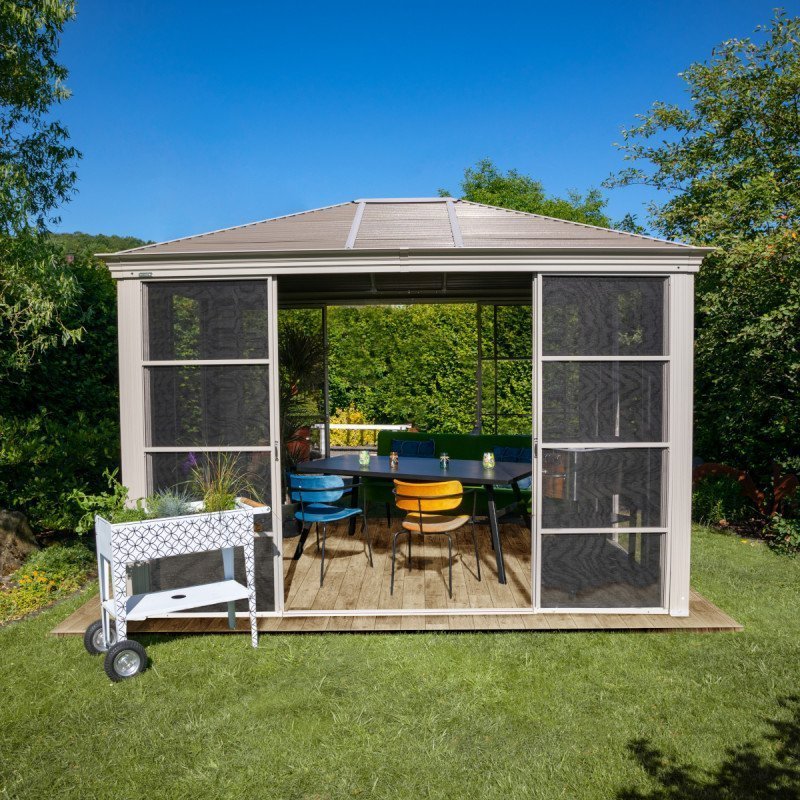 Pavillon Striano 362x427cm en aluminium et acier galvanisé avec moustiquaires – SOJAG – Image 8