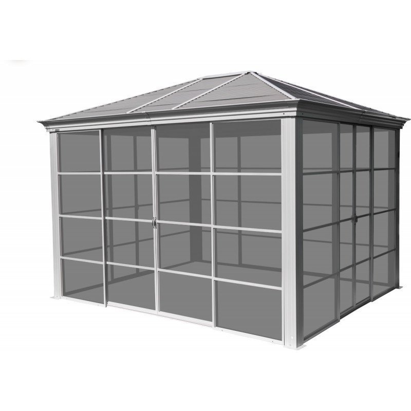 Pavillon Striano 362x427cm en aluminium et acier galvanisé avec moustiquaires – SOJAG – Image 3