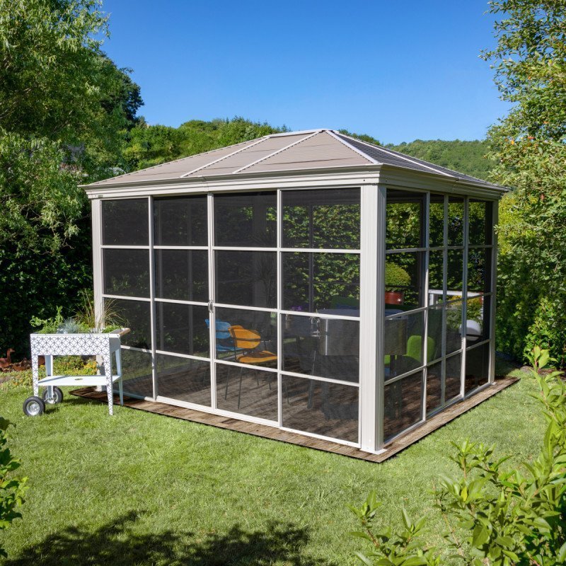 Pavillon Striano 362x427cm en aluminium et acier galvanisé avec moustiquaires – SOJAG – Image 17
