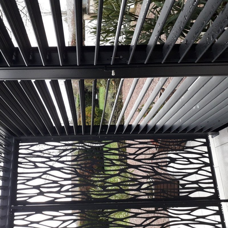 Pavillon adossé Charlestone 309x502 cm en aluminium et acier galvanisé – Sojag – Image 4