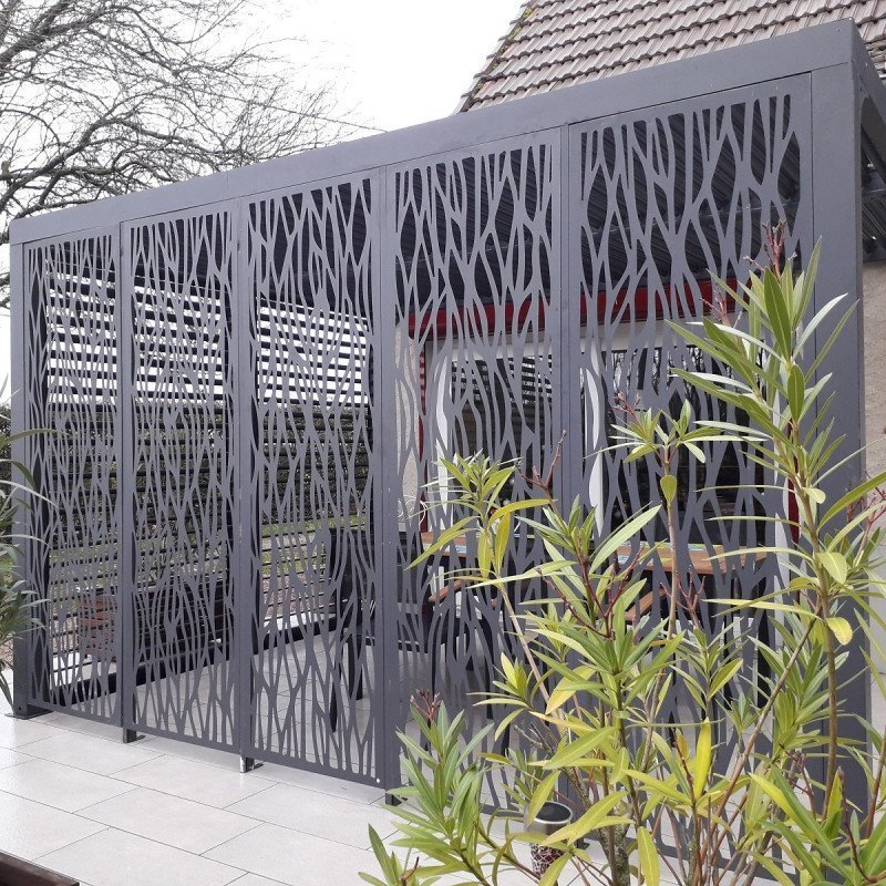 Pavillon adossé Charlestone 309x502 cm en aluminium et acier galvanisé – Sojag – Image 5