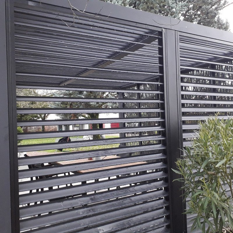Pavillon adossé Charlestone 309x502 cm en aluminium et acier galvanisé – Sojag – Image 6