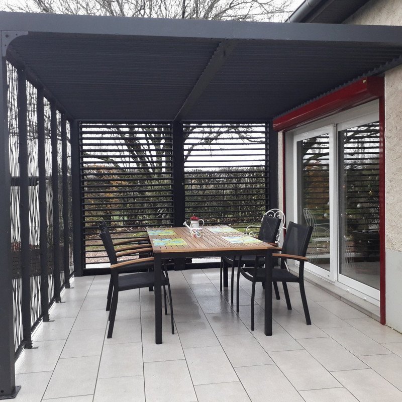 Pavillon adossé Charlestone 309x502 cm en aluminium et acier galvanisé – Sojag – Image 16