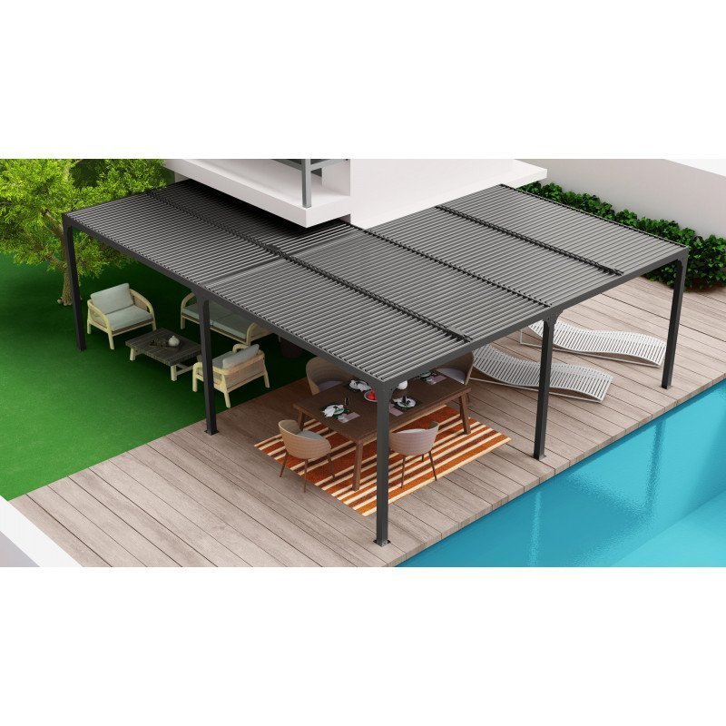 Pergola bioclimatique aluminium anthracite – Image 2