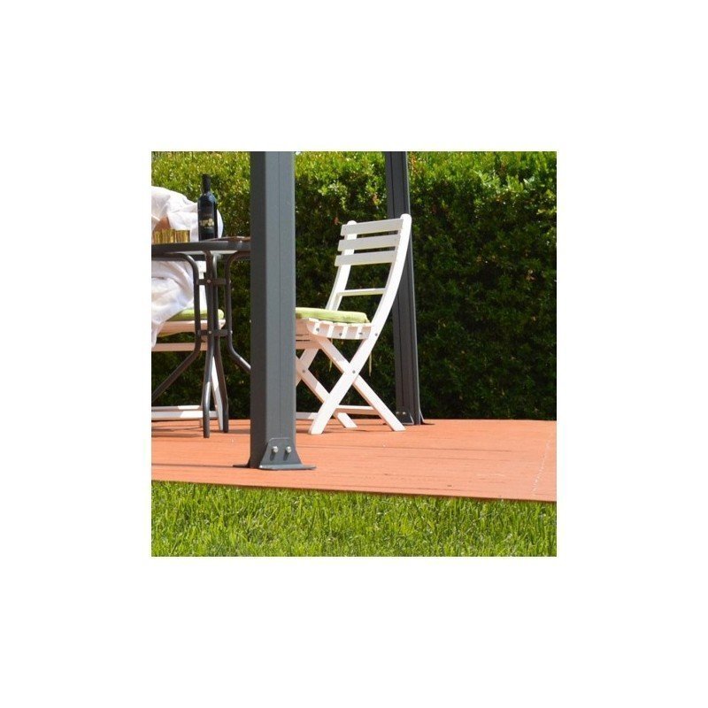 Tonnelle de jardin 3x3m en alu gris anthracite et polycarbonate – Image 10