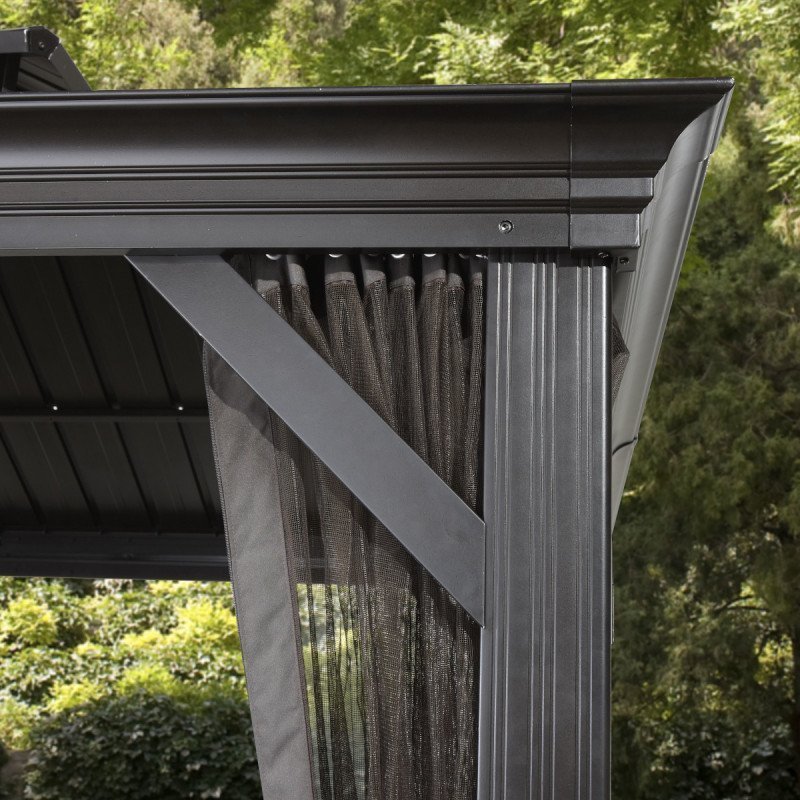 Tonnelle de jardin Messina 298x363cm en aluminium thermolaqué anthracite – SOJAG – Image 4