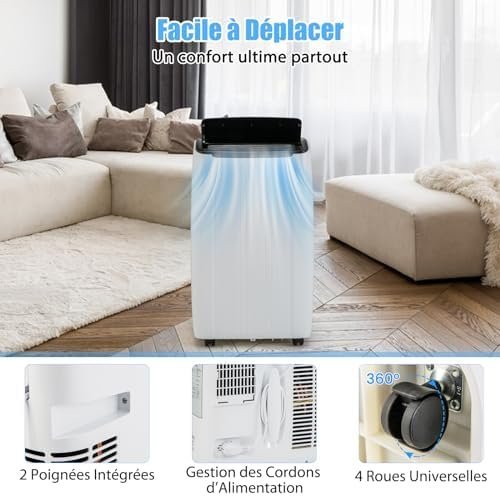 RELAX4LIFE Climatiseur Mobile Silencieux 6 en 1, – Image 3